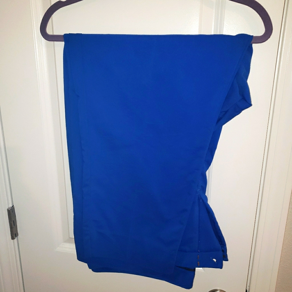 Blue dressy cropped pants